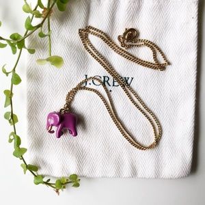 J.Crew girls purple elephant necklace. Crew cuts